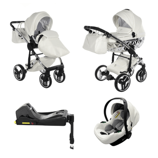 Junama mirror silver — pram & pushchair set, made in Europe | Butterflies Baby UK