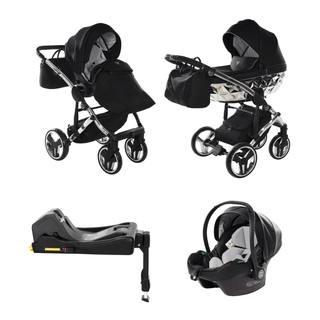 Junama mirror silver — pram & pushchair set, made in Europe | Butterflies Baby UK