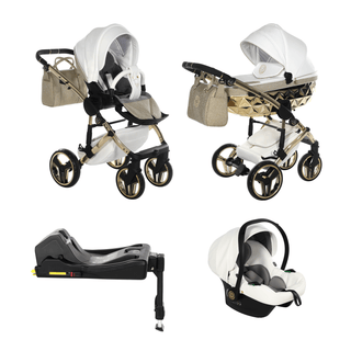 Junama glitter gold — pram & pushchair set, made in Europe | Butterflies Baby UK