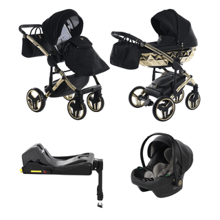 Junama mirror black — pram & pushchair set, made in Europe | Butterflies Baby UK