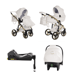 Junama white — pram & pushchair set, made in Europe | Butterflies Baby UK
