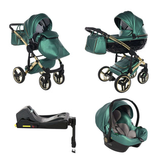 Junama fluo green — pram & pushchair set, made in Europe | Butterflies Baby UK
