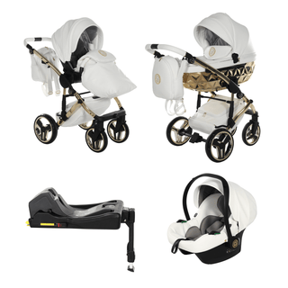 Junama white — pram & pushchair set, made in Europe | Butterflies Baby UK