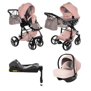Junama glitter pink — pram & pushchair set, made in Europe | Butterflies Baby UK