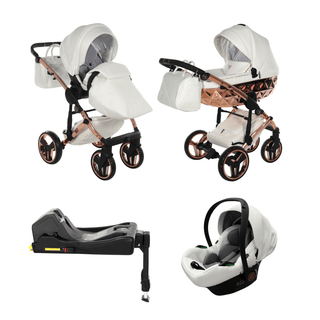 Junama mirror white — pram & pushchair set, made in Europe | Butterflies Baby UK