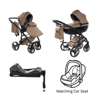 Junama core sand — pram & pushchair set, made in Europe | Butterflies Baby UK