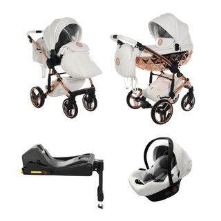 Junama white — pram & pushchair set, made in Europe | Butterflies Baby UK