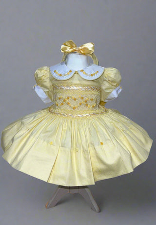 Lemon Love Heart Smocked Dress