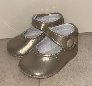 Gold Patent Leather Pram Shoe