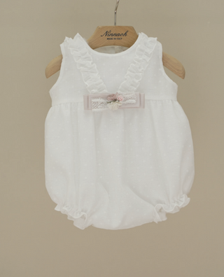 Ninnaoh Romper Flower Applique