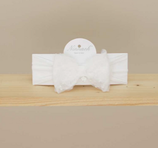 Ninnaoh Lace Applique Headband Colour 1 (Two Toned White & Dusty Pink)
