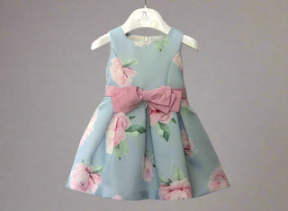 Petit Italia Blue & Rose Pink Dress