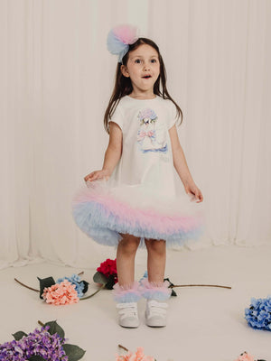 Daga Pastel Bloom Swan Dress (image 1) | Butterflies Baby UK