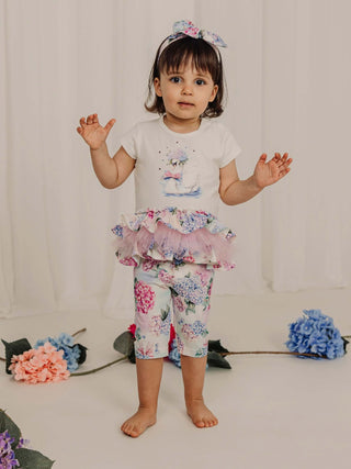 Daga Pastel Bloom Swan Legging Set (image 1) | Butterflies Baby UK
