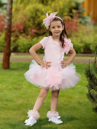 Daga Ceremony Embellished Dress Bubblegum Pink (image 2) | Butterflies Baby UK