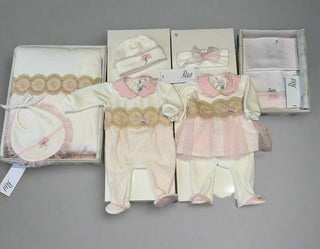 Petit Italia Layette Set PINK Swiss dot