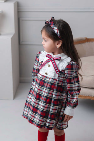 Rochy PRE ORDER - Rochy Red & Gold Tartan Dress AW25 Collection – Butterflies Baby