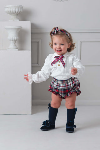 Rochy PRE ORDER - Rochy Red & Gold Tartan Jam Pant Set AW25 Collection – Butterflies Baby