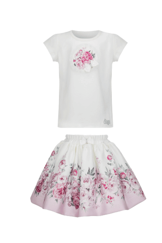 Daga Blush Harmony T - Shirt & Skirt Set (image 1) | Butterflies Baby UK