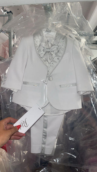 Silver Glitter Boys Suit