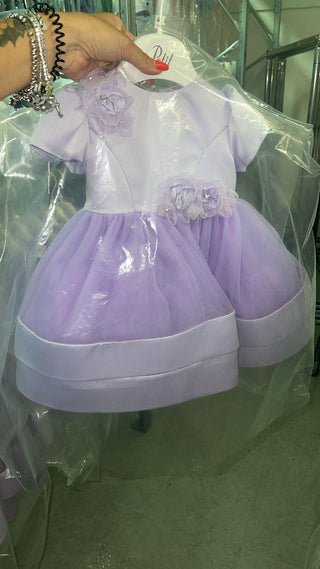 Lilac Flower Embellished Dress