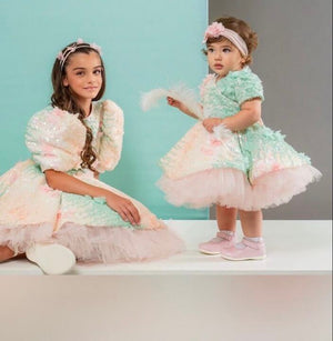 Petit Italia Petit Italia Sequin Embellished Dress – Luxury Italian Baby Occasionwear – Butterflies Baby