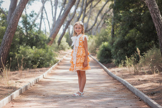 Rochy D&G Style Orange Ruffle Dress SS26 Collection