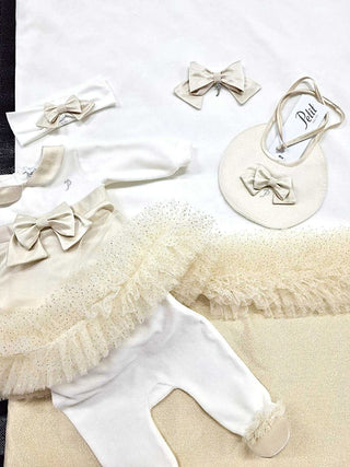 Petit Italia Gold Baby Grow & Layette