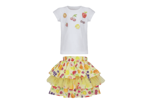 Daga Tutti Fruitti Top & Skirt Set (image 1) | Butterflies Baby UK